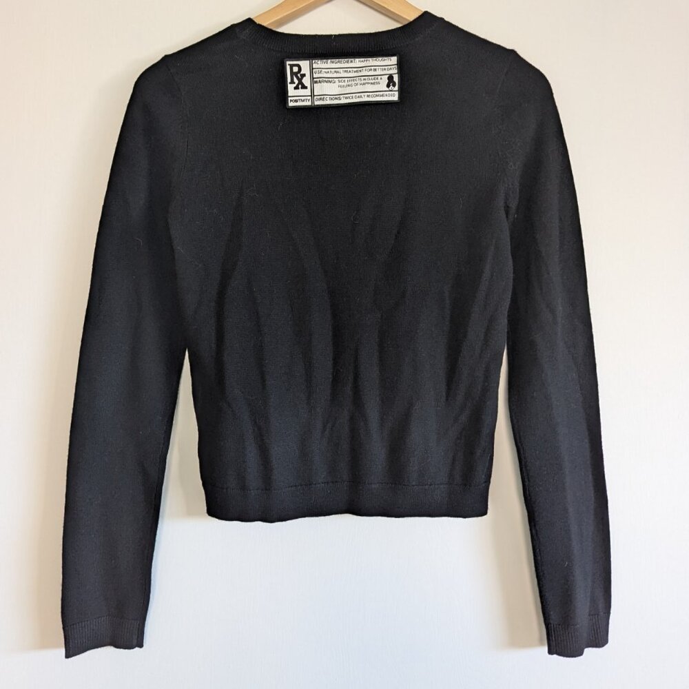 ✨ Alice + Olivia Positivity Prescription Pill Sweater XS NWT Dopamine Dressing - Picture 13 of 14